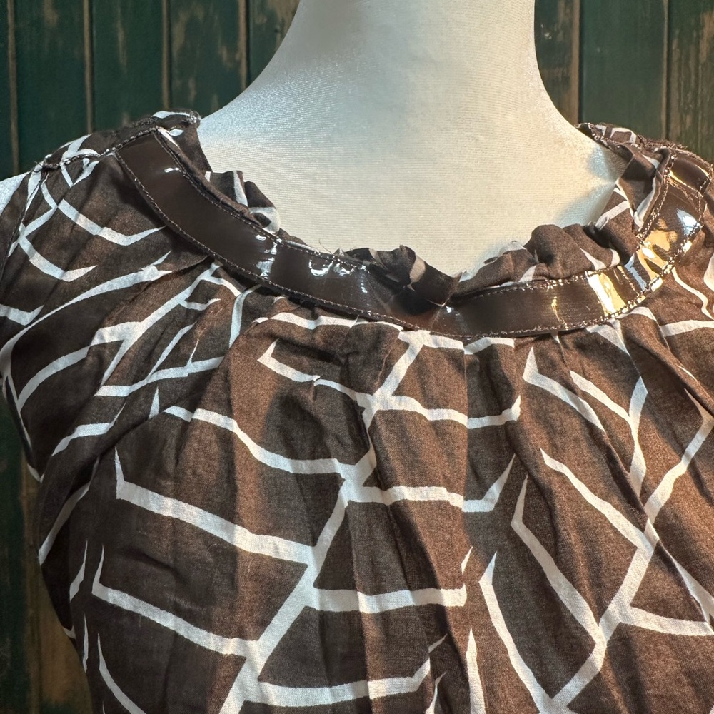 Tory Burch Asymmetrical White and Brown Blouse woman size s - Picture 11 of 14